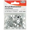 Margele tip diamant, acryl, plate, cristal, D=6mm, 8g, 200buc Meyco 61842